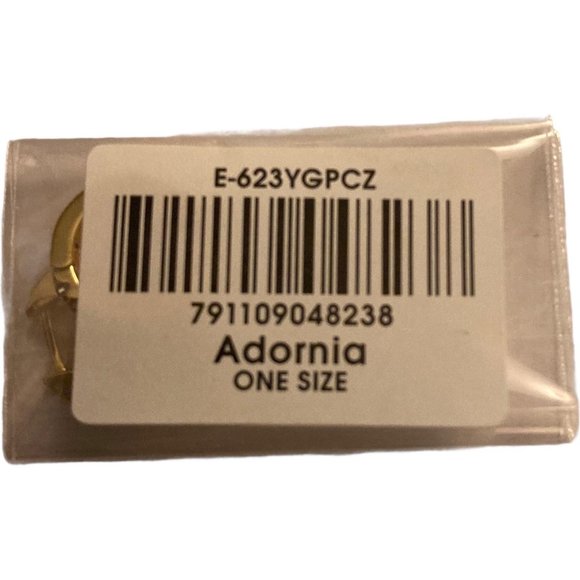 Adornia 14K Gold Plated Sterling Silver CZ 9.25mm - Picture 4 of 4